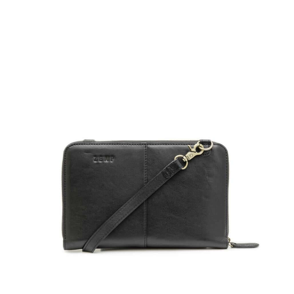 Ayo - leather bag front black