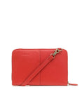 Ayo - leather bag front coral