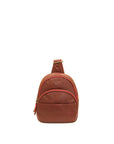 Broadway Crossbody leather bag front red