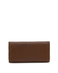 Brown wallet with 'Zemp' branding on a white background