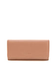 Tan wallet with 'Zemp' branding on a white background