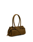 Brown handbag on a white background