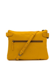 Yellow crossbody bag on a white background