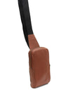 Lombard Street - crossbody leather bag side chestnut