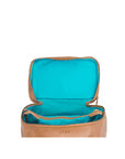Lulu toiletry leather bag open top 2