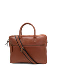 Milky Way 15" - laptop leather bag front chestnut