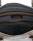 Milky Way 15" laptop leather bag inside