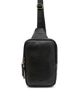 Ocean Drive - crossbody leather bag front black