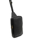 Ocean Drive - crossbody leather bag side black