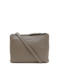 Paddington crossbody leather bag front taupe