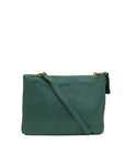 Paddington crossbody leather bag front turquoise