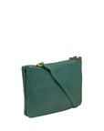 Paddington crossbody leather bag side turquoise