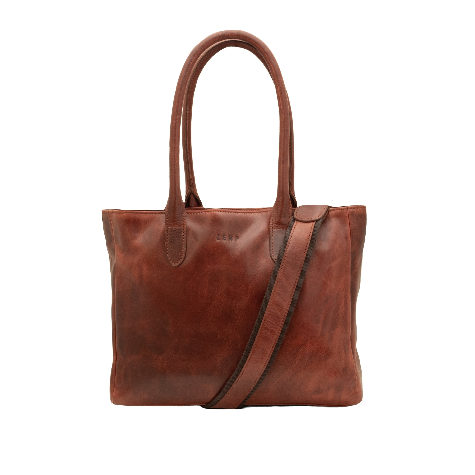 Paisley crossbody handbag leather bag front chestnut
