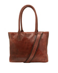Paisley crossbody handbag leather bag front chestnut