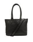 Paisley crossbody handbag leather bag front black