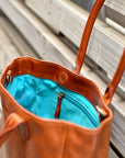 Paisley - crossbody handbag leather bag inside