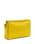 Palau - crossbody leather bag side yellow