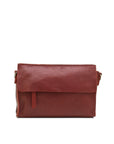 Palau - crossbody leather bag front chestnut