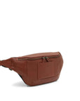 Pellegrino M - leather moonbag side chestnut
