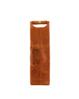 Pinotage 1 - wine carrier leather bag front chestnut