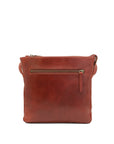 Pisa - crossbody leather bags back chestnut