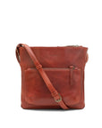 Pisa - crossbody leather bags front chestnut