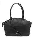 Poppy - leather bag front black