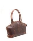 Poppy - leather bag side chestnut