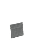 Rio - leather wallet card holder side grey