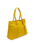 Yellow tote bag on a white background