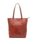 Shopper - tote leather bag front chestnut