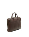 Supernova 15" - Laptop leather bag side brown
