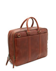 Supernova XL - Laptop leather bag side chestnut