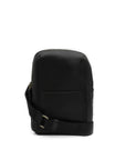 Wembley crossbody leather bag front black
