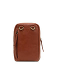 Wembley crossbody leather bag back chestnut
