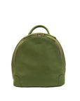 Green backpack on a white background