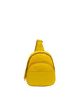 Broadway Crossbody leather bag front yellow