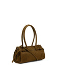 Brown handbag on a white background