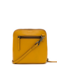 Yellow crossbody bag on a white background