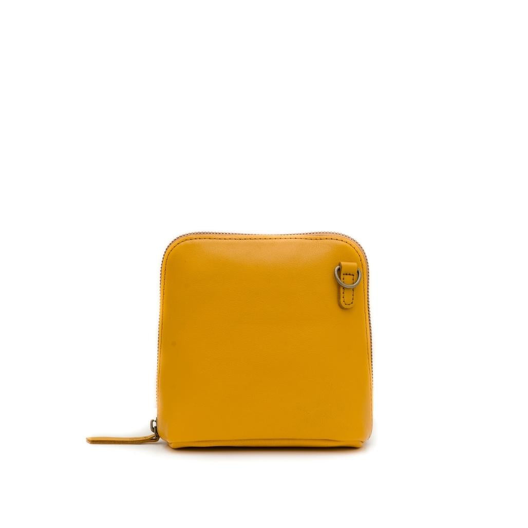 Yellow wallet on a white background