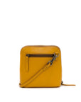 Yellow crossbody bag on a white background