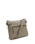 Beige handbag with a strap on a white background
