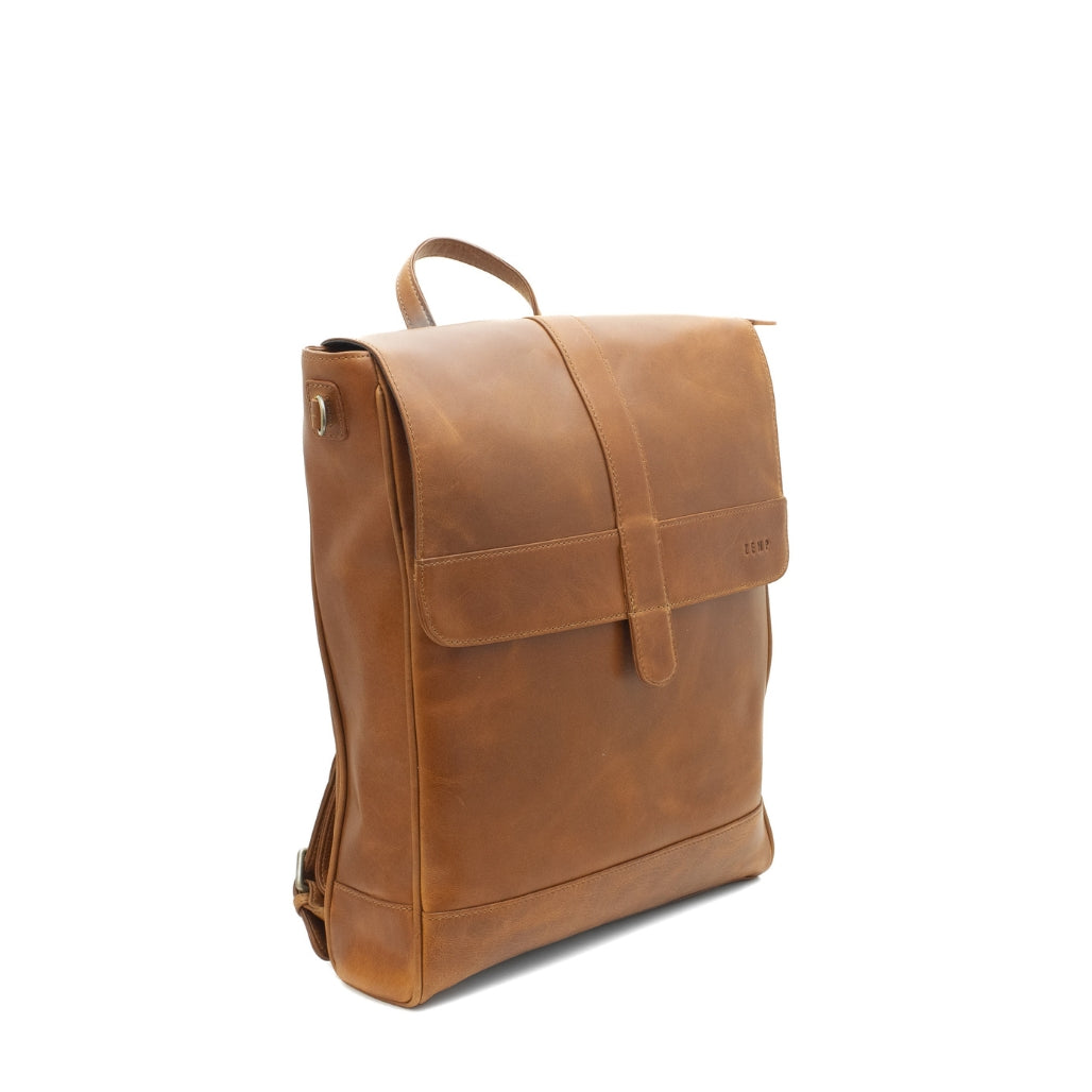 Munich 13" - backpack leather bag side wt
