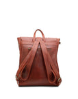 Munich 13" - backpack leather bag back chestnut small