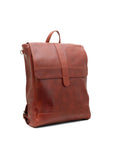 Munich 13" - backpack leather bag side chestnut