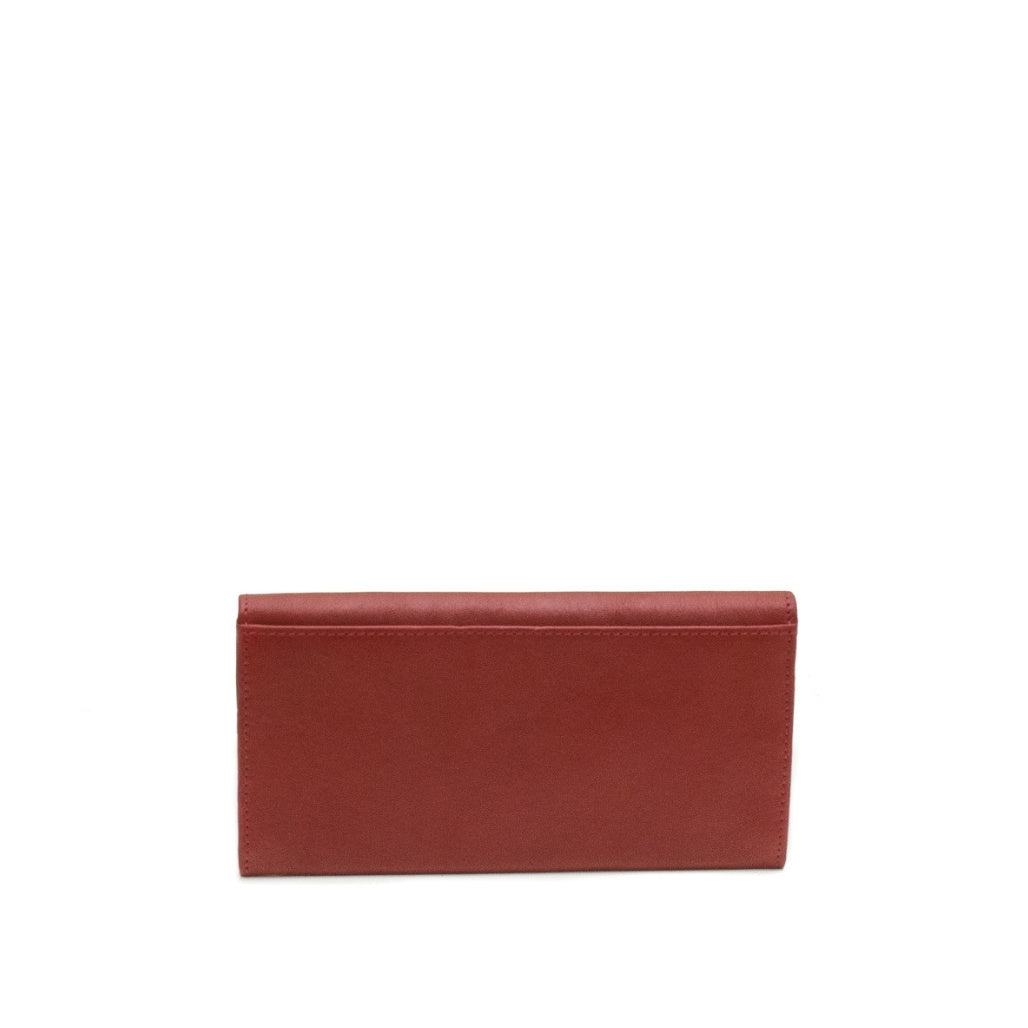 Nicole - leather purse back red