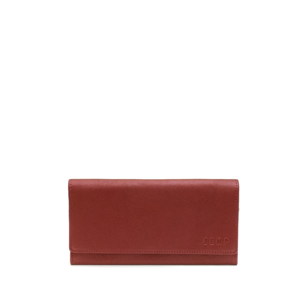 Nicole - leather purse front red