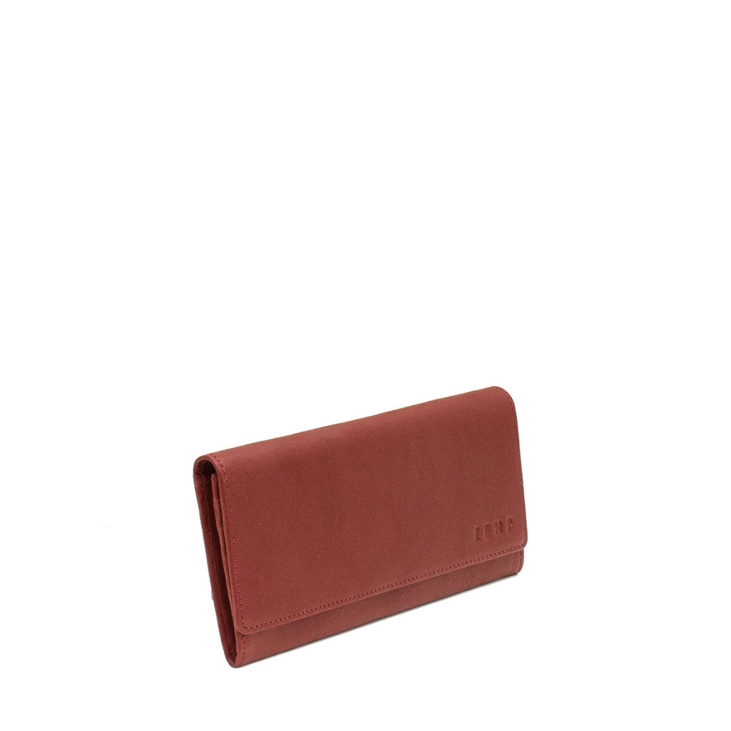Nicole - leather purse side red