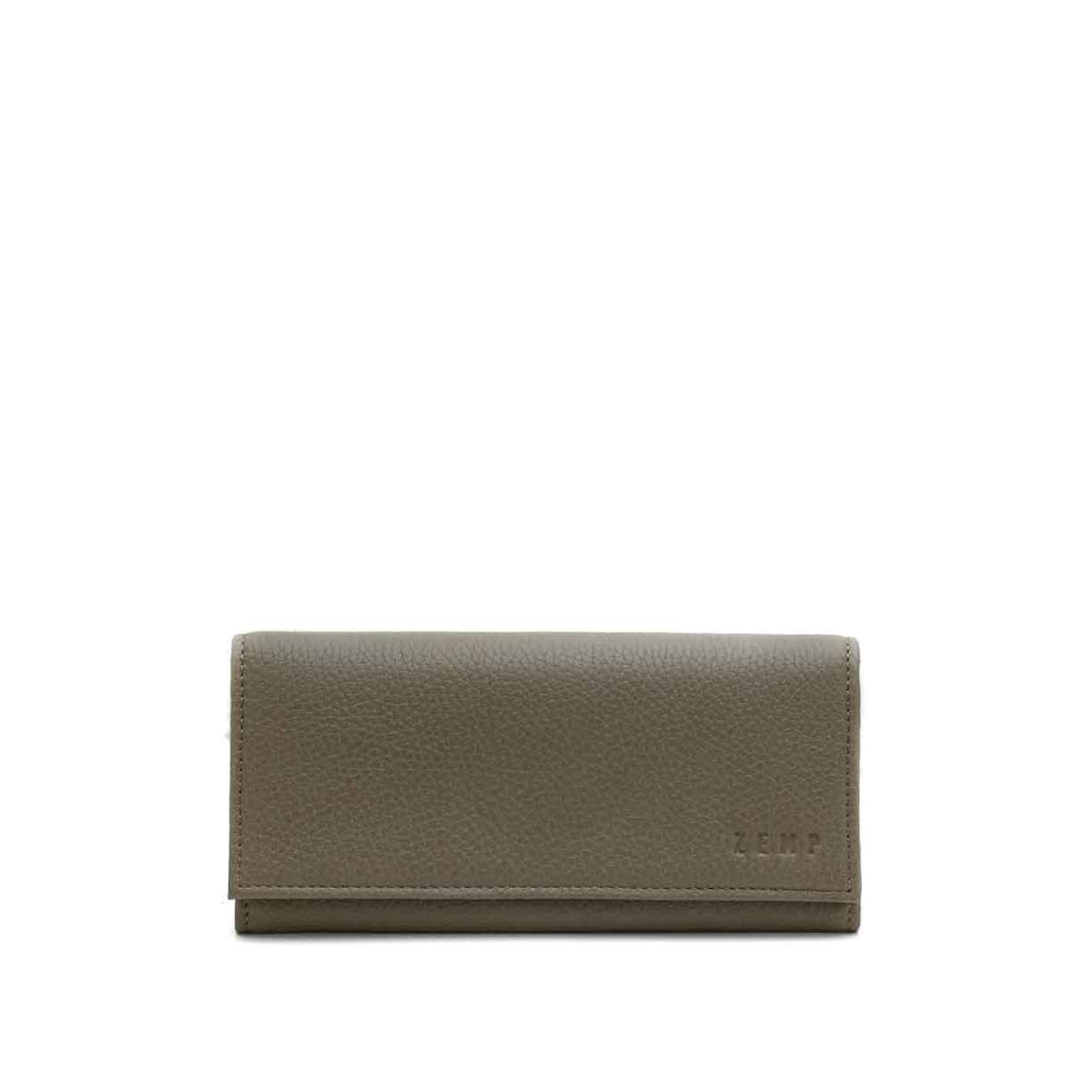 Nicole - leather purse front taupe