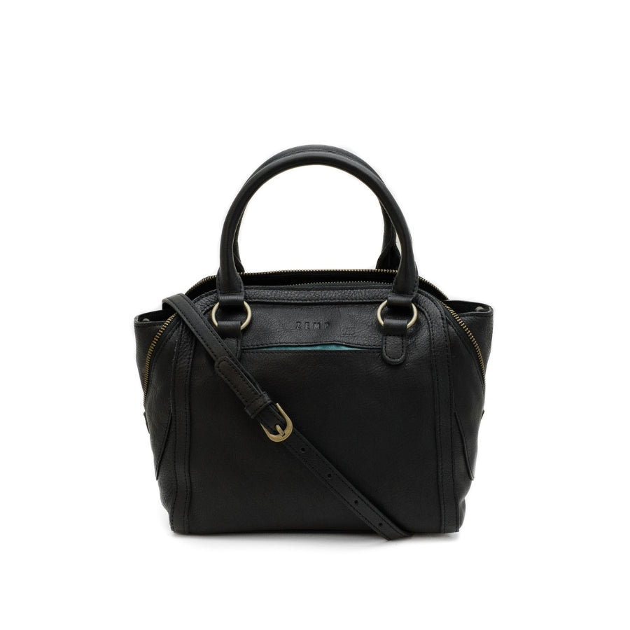 Opera - crossbody handbag leather bag front black